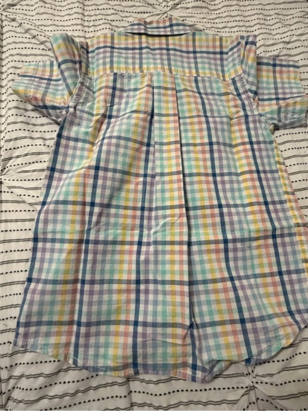 Wrangler Blue Gingham Button-Down Kids Shirt